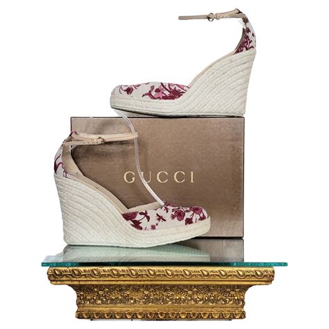 gucci floral espadrilles|gucci espadrilles wedges.